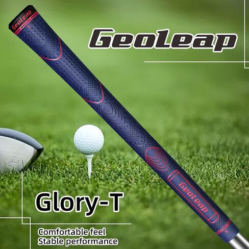 Geoleap Glory-T Rubber Golf Grips Set of 13-Thumb Pattern, Soft Feel, Anti-Slip, Standard/Midsize,6 Colors Optional, Comfortable Hybrid Golf Club Grips in Saudi Arabia