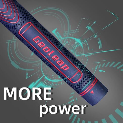 Geoleap Glory-T Rubber Golf Grips Set of 13-Thumb Pattern, Soft Feel, Anti-Slip, Standard/Midsize,6 Colors Optional, Comfortable Hybrid Golf Club Grips in Saudi Arabia