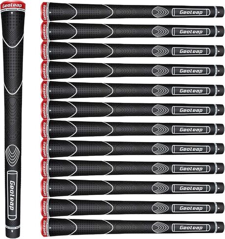 Geoleap Glory-T Rubber Golf Grips Set of 13-Thumb Pattern, Soft Feel, Anti-Slip, Standard/Midsize,6 Colors Optional, Comfortable Hybrid Golf Club Grips in Saudi Arabia