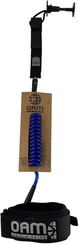 مقود OAM Premium Bodyboard Bicep - صنع في الولايات المتحدة الأمريكية - مقود العضلة ذات الرأسين مع جيب للمفاتيح، أساور ناعمة، دوران مزدوج، موفر للسكك الحديدية قابل للفصل، حامل مصبوب، تصميم احترافي in Kuwait