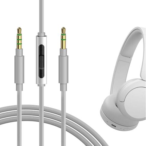 كابل صوت GEEKRIA مع ميكروفون متوافق مع كابل سماعات Sony WH-1000XM5 WH-1000XM4 WH-XB920N WH-XB910N، سلك ستيريو بديل 1/8 بوصة (3.5 مم) إلى 3.5 مم مع ميكروفون مضمن (4 أقدام/1.2 متر) in Saudi Arabia