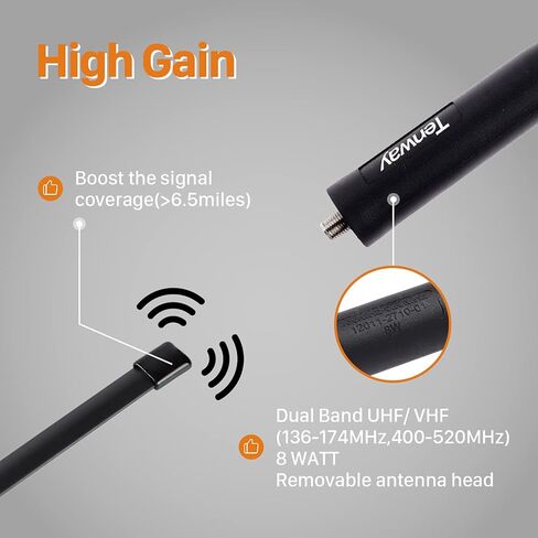 ثنائي النطاق قابل للطي SMA أنثى هوائي CS التكتيكي 136-520 ميجا هرتز 15.3 بوصة اتجاهين راديو لاسلكي تخاطب ل Baofeng UV-5R UV-82 BF-F8HP هام راديو اتجاهين in Kuwait