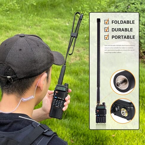 ثنائي النطاق قابل للطي SMA أنثى هوائي CS التكتيكي 136-520 ميجا هرتز 15.3 بوصة اتجاهين راديو لاسلكي تخاطب ل Baofeng UV-5R UV-82 BF-F8HP هام راديو اتجاهين in Kuwait