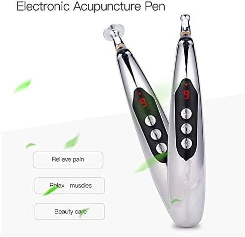 ZEERKEER Acupuncture Pen 3-in-1 Electronic Acupuncture Pen with 3 Massage Heads, Meridian Energy Pulse Massage Pen for Pain Relief Therapy & Muscle Healing (Battery Powered) in Saudi Arabia