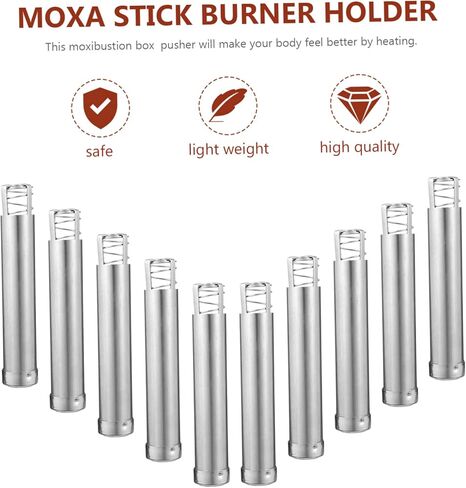 5 قطع من موكسا انتهازي صيني لشعلة موكسا، شرائط مدلكة، حامل عصا موسع، عصا موكسا بدون دخان، مسند عصا دوارة، جهاز الكى من الفولاذ المقاوم للصدأ تلقائيًا in Kuwait