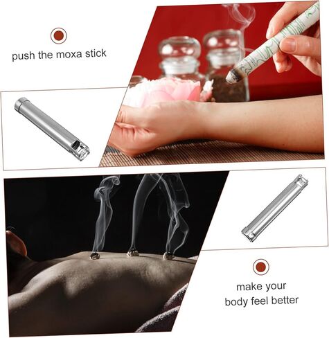 5 قطع من موكسا انتهازي صيني لشعلة موكسا، شرائط مدلكة، حامل عصا موسع، عصا موكسا بدون دخان، مسند عصا دوارة، جهاز الكى من الفولاذ المقاوم للصدأ تلقائيًا in Kuwait