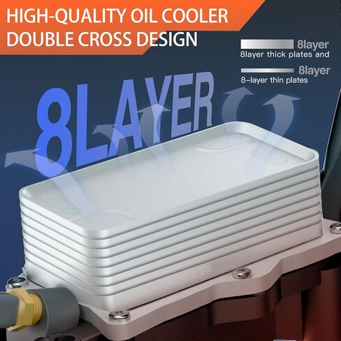 68105583AF مبرد زيت المحرك مع محول مبيت فلتر الزيت متوافق مع محرك 2014-2017 دودج جيب كرايسلر رام 3.6 لتر V6 يستبدل # 68105583AE، 68105583AA in Kuwait