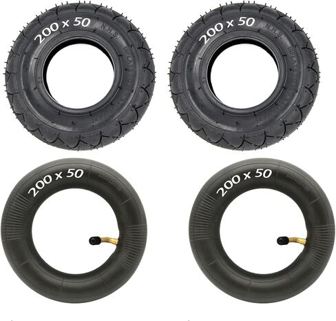 إطار وأنبوب داخلي مقاس 200 × 50 (8 × 2 بوصة) لشفرات الحلاقة E100 وE150 وE200 وPower Core E100 وDune Buggy وePunk وPowerRider 360 وeSpark in Kuwait