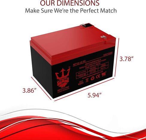 بطارية Neptune Brand NT12120 12V 12Ah بديلة SLA/AMG لبرايد موبيليتي سونيك - عبوتان in Kuwait