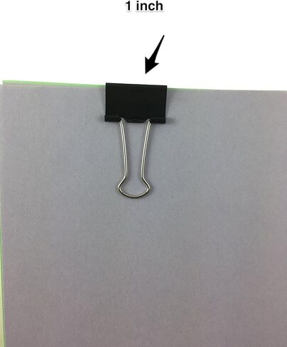 مرطبان مشابك مجلدة بأحجام متنوعة، ميكرو ميني صغير ومتوسط، أسود (48 قطعة) in Kuwait