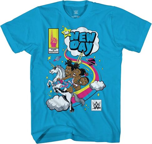 قميص WWE The New Day - تي شيرت Kofi Kingston وBig E وXavier Woods - بطل المصارعة العالمي in Kuwait