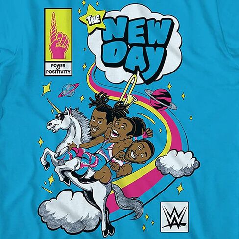 قميص WWE The New Day - تي شيرت Kofi Kingston وBig E وXavier Woods - بطل المصارعة العالمي in Kuwait