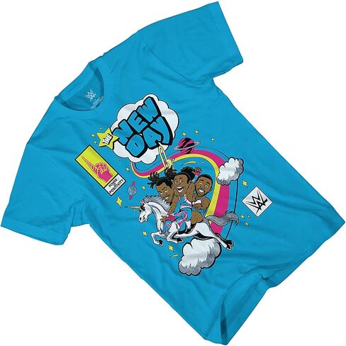 قميص WWE The New Day - تي شيرت Kofi Kingston وBig E وXavier Woods - بطل المصارعة العالمي in Kuwait