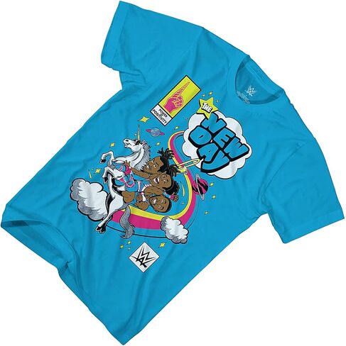 قميص WWE The New Day - تي شيرت Kofi Kingston وBig E وXavier Woods - بطل المصارعة العالمي in Kuwait