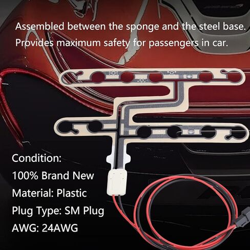 مستشعر ضغط مقعد السيارة العالمي SM Plug 24AWG حزام أمان السيارة، مستشعر الضغط، تذكير حزام الأمان، تحذير تذكير، وسادة المقعد، كشف إشغال السيارة، ملحق تحذير in Kuwait