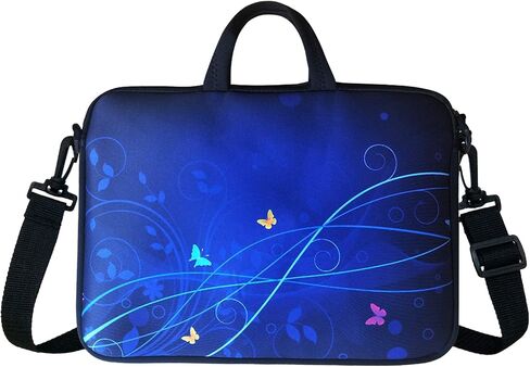 17-Inch to 17.3-Inch Neoprene Laptop Shoulder Messenger Bag Case Sleeve For 16 16.5 17 17.3" Inch Acer/Asus/Dell/Lenovo/HP/Macbook (Butterfly) in Saudi Arabia