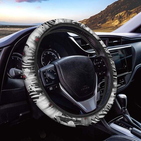 Cactus Succulent Plants Girly Cute Watercolor Neoprene Car Steering Wheel Protector Cover for Women Universal Fit (15 Inch) in Saudi Arabia