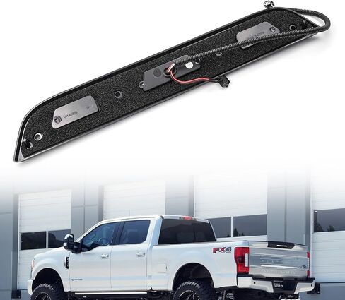 NSLUMO Led استبدال ضوء الفرامل الثالث لـ 2017-2021 F250 F350 Super Duty Red LED القوية الخلفية الثالثة مركز الفرامل ارتفاع جبل مصباح إيقاف + مجموعة مصابيح فرامل الكابينة الخفيفة للشحن الأبيض عدسة اليورو المدخنة in Saudi Arabia