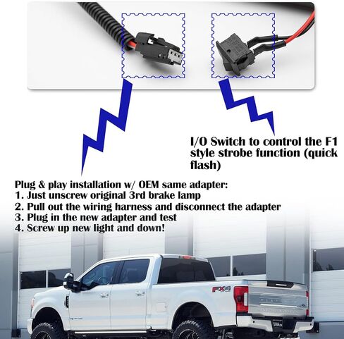 NSLUMO Led استبدال ضوء الفرامل الثالث لـ 2017-2021 F250 F350 Super Duty Red LED القوية الخلفية الثالثة مركز الفرامل ارتفاع جبل مصباح إيقاف + مجموعة مصابيح فرامل الكابينة الخفيفة للشحن الأبيض عدسة اليورو المدخنة in Saudi Arabia