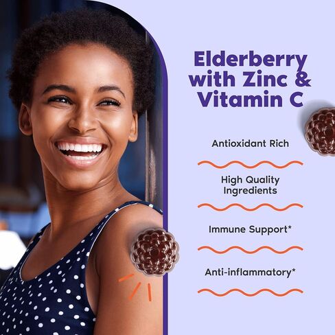 BESTVITE علكات نبات البلسان مع الزنك وفيتامين C مع Eldermune™ (60 علكة) - نباتي - خالي من الغلوتين - بدون محليات صناعية - دعم المناعة in Saudi Arabia