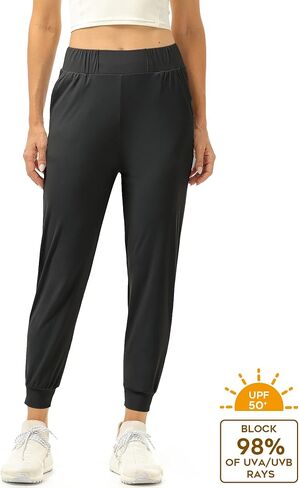 icyzone Lightweight Capri Joggers for Womens with Pockets Sun Protction UPF 50+ Workout Hiking Yoga Pants in Saudi Arabia