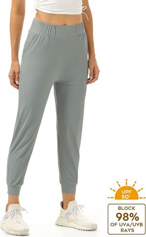 icyzone Lightweight Capri Joggers for Womens with Pockets Sun Protction UPF 50+ Workout Hiking Yoga Pants in Saudi Arabia