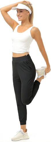 icyzone Lightweight Capri Joggers for Womens with Pockets Sun Protction UPF 50+ Workout Hiking Yoga Pants in Saudi Arabia