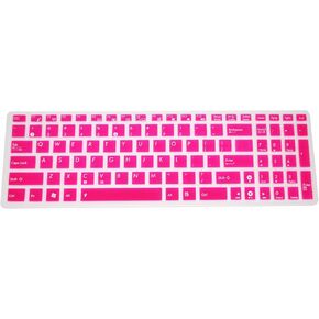 Hot Pink Ultra Thin Silicone Gel Keyboard Cover for ASUS TP550LA TP550LD X502CA X550CA X550LA X550LB X551CA X551MA X552EA X552EP X552CL X552VL X501 X501A X550LA K550CA K553MA F550V Y581C Y582C R500V R500X N750JV X750JA Laptop with Application Kit (Please 
