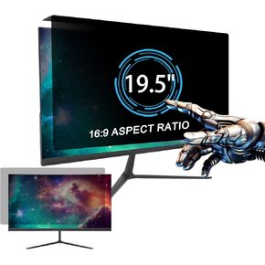 2-Pack Acrylic Hanging Type Computer Privacy Screen 19.5 inch, Blocking Blue Light Glare Eye Protection Filter, Anti-Spy Data Confidentiality Privacy Panel, 16:9 Widescreen Monitor