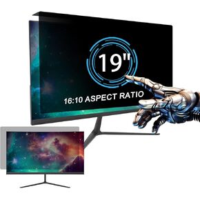 Hanging Computer Screen Privacy Shield - 19 Inch 16:10 Aspect Ratio Widescreen Monitor, Eye Protection Blocking Blue Light Computer Screen Cover, Anti-Scratch Removable & Easy To Install