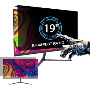 Hanging Type Privacy Screen for Computer Monitor - 19 Inch 5:4 Widescreen Monitor, Removable Anti-Peep Data Security Computer Screen Cover, Blocking Blue Light Glare Monitor Privacy Shield