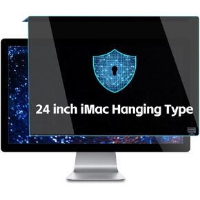 Hanging Computer Privacy Screen Protector Shield - Compatible with 24 Inch iMac, 21.45 inch X 14.72 inch, Blocking Blue Light & Glare Removable Anti-Peeping Privacy Screen Protector Panel