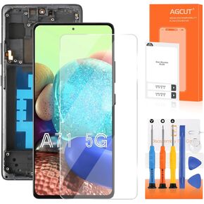 OLED for Samsung Galaxy A71 5G Screen Replacement for Display Samsung A71 5G LCD A716F SM-A716U Screen Digitizer Touch Assembly Repair Parts with Frame (Support Fingerprint)