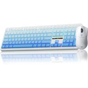 Wireless Keyboard and Mouse Combo, AULA F108 Full Size Mechanical Keyboard+AULA SC580 Tri-Mode Gaming Mouse