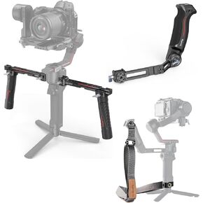 SMALLRIG Dual Handle Handgrip + Adjustable Sling Handgrip + Shoulder Strap Compatible with Handle for DJI