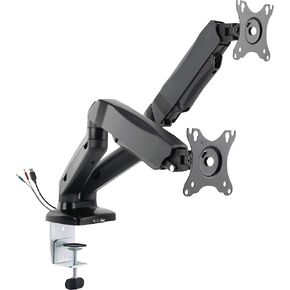 Lorell, LLR99801, Dual-Monitor Arm, 1 Each, Black