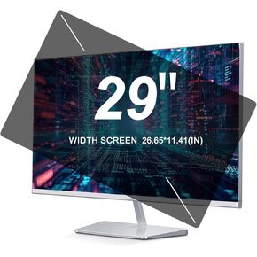 29 Inch Computer Privacy Screen for 21:9 Widescreen Monitor, Blue Light Reducing Widescreen Protector Film, Suitable for The Office, Conference Room, Workshop and So On. Two Installation Met