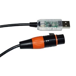 RS485 DMX512 to USB 3PIN 3P DMX 512 XLR Female Converter Cable for Freestyler Controller KABLE(8M,Color E)