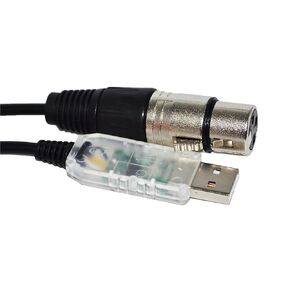 Industrial FT232RL CHIP USB to RS485 DMX512 3P XLR Female/Male Converter Freestyler Controller Cable(3metres,XLR Male B)