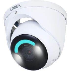 Lorex 4K كاميرا أمان سلكية - إضافة في الهواء الطلق/داخلي ، أضف على نظام مراقبة الكاميرا السلكي للمنزل والأعمال ، وإضاءة الردع ، والكشف عن الحركة ، والرؤية الليلية الملونة ، والكاميرا فقط (M. تم تجديدها)