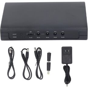 Walfront Mini UPS Battery Backup 12000mAh 44.4Wh Portable Power Supply with USB DC Outputs Short Circuit Protective for Router Security Camera WiFi (US Plug)
