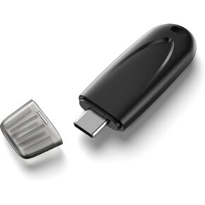 محرك أقراص فلاش USB-C 128GB-C USB 3.2 حتى 450 ميجابايت/ثانية من نوع TYUMP THUMB ل Android و iPhone 15/16 و Game Console و Black