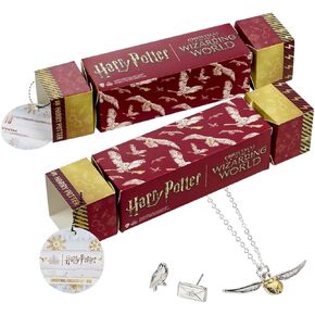 هاري بوتر هيدفيج هدية حمراء تكسير مع Hedwig & Letter Stud أقراط و Golden Snitch Necklace