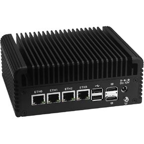 Core 3 N355 Firewall Mini PC, 4X i226-V 2.5GbE LAN, 2X M.2 NVMe Fanless Hardware, 32GB DDR5 RAM 512GB SSD, Micro Router Appliance, OPNsense, Type-C, 2HD, DP, 4 Display, TF Slot, AES-NI