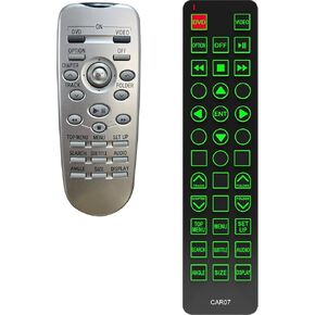 Replacement Remote Control for Toyota Tundra 2009, 2010, 2011, 2012, 2013, Rear Entertainment DVD System, with Backlit, Oversized Buttons