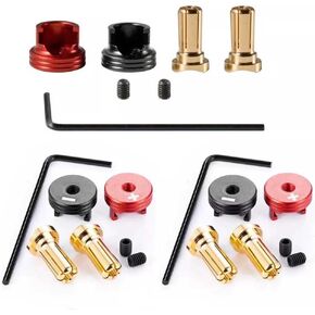 4mm/5mm Metal Heatsink Bullet Battery Connector Bullet Plugs & Grips RC Car Tool (5mm -2 set)
