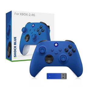 Btkigl For XBO’X Serise X/S Gamepad Controller Anti-skid Rocker Gaming Handle for PC Gamepad With 2.4G Wireless Receiver (blue)