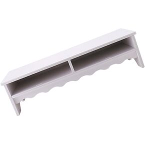 Pretyzoom Office سطح المكتب مراقب المكتب Stand Riser Computer Rack لصحة العين الأنيقة تصميم الطبقة المزدوجة تصميم الكمبيوتر المحمول المنظم مكتب للمكتب المنزلي