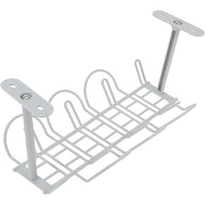 POPETPOP 2Sets Under Desk Cord Rack Wire Organizer for Cable Management Durable and Easy to Install for Use Grey Color