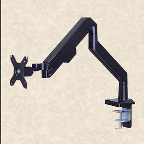 Height Adjustable Tilt and Swivel Monitor Arm - Monitor Mount Adjustable Bracket,Ergonomic Monitor Stands Fits 17-32in Flat and Curved Screens,VESA 75x75/100x100mm,Silver